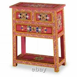 Handmade Drawers Sideboard Cabinet Painted Vintage Indian Antique Solid Mango