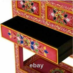 Handmade Drawers Sideboard Cabinet Painted Vintage Indian Antique Solid Mango
