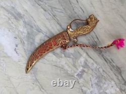 Handmade dagger, Antique Dagger, Knife Vintage, Handcrafted Brass Golden Sword