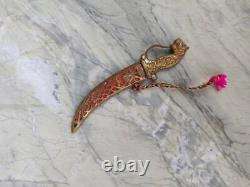 Handmade dagger, Antique Dagger, Knife Vintage, Handcrafted Brass Golden Sword