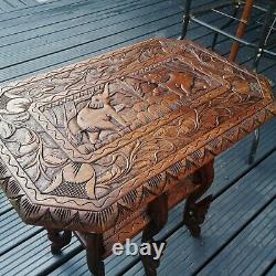 Hardcarved Indian Elephant Table
