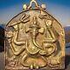 Hindu Large Amulet- Ganesh Pendant Vintage Antique Rare Bronze Votive Panel Puja