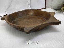 INDIAN VINTAGE HANDMADE WOODEN BOWL Pranth Collectible