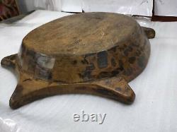 INDIAN VINTAGE HANDMADE WOODEN BOWL Pranth Collectible