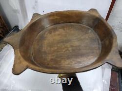 INDIAN VINTAGE HANDMADE WOODEN BOWL Pranth Collectible