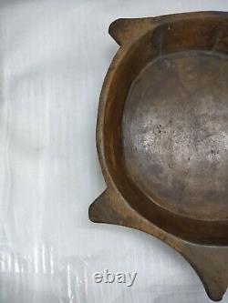 INDIAN VINTAGE HANDMADE WOODEN BOWL Pranth Collectible