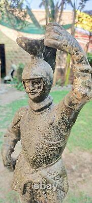 Indian Antique Vintage Rare Handmade Cast Iron Warrior Hero like Alexander III