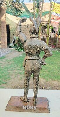 Indian Antique Vintage Rare Handmade Cast Iron Warrior Hero like Alexander III