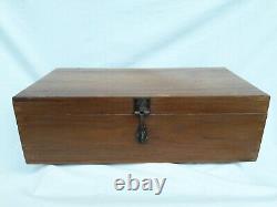 Indian Cash Box Jewel Jewellery Wooden Box Made of Teakwood Antique Vintage. B1