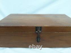 Indian Cash Box Jewel Jewellery Wooden Box Made of Teakwood Antique Vintage. B1