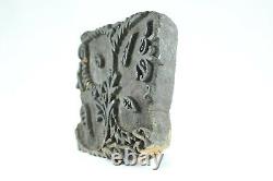 Indian Hand-Carved Wooden Printing Block Old Textile Design, Collectible Stamp