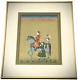 Indian Miniature Painting Rajput Nobleman On Horseback Mid 20th C Later Frame