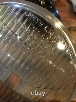Indian Motolamp Headlight Chief Four Scout Engraved With Lense Antique Vintage