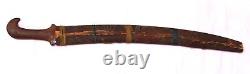 Indian Old Vintage Original Handmade Iron Sword With Wooden Leather Cover Br 585