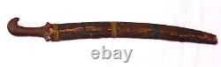 Indian Old Vintage Original Handmade Iron Sword With Wooden Leather Cover Br 585