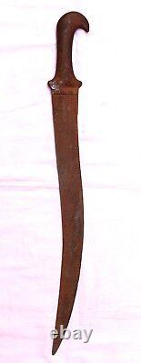 Indian Old Vintage Original Handmade Iron Sword With Wooden Leather Cover Br 585