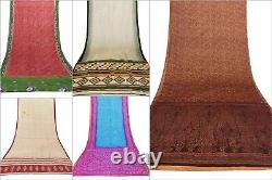 Indian Vintage Sari Lot Of 10 Assorted Fabric Wholesale Antique Cotton Whole Lot