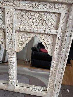 Indian Vintage style carved triple arch mirror frame Carved Wood