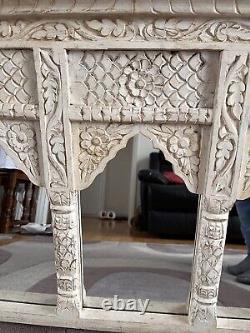 Indian Vintage style carved triple arch mirror frame Carved Wood