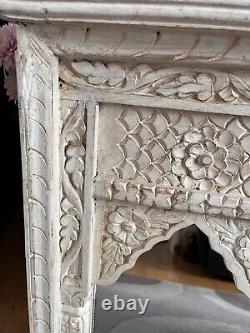 Indian Vintage style carved triple arch mirror frame Carved Wood