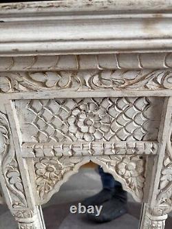 Indian Vintage style carved triple arch mirror frame Carved Wood