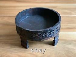 Indian carved grinder chakki table vintage handmade (Small size)