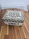 Jewellery Bone Inlay Box Vintage Antique Decorative Wood 21 Cm 1.4 Kg