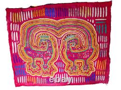 Kuna Indian Mola Textile Panama Latin America Applique Vintage Authentic 4