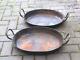 Large Size Two Old Vintage Iron Indian Jalebi Kadai Handmade Cooking Bowls Dish