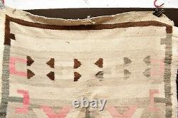 LG Vintage Navajo Blanket Rug native american indian Transitional ANTIQUE 57x33