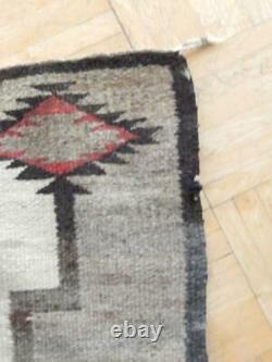 Large Antique Vintage Navajo Indian Rug Blanket Weaving Storm Pattern Waterbugs