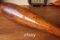 Large Heavy Antique Indian Club. Victorian Wood Exercise Meel. Vintage Weight