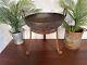 Large Indian Vintage Heavy Duty Iron Metal Kadai Bowl & Stand Fire Pit Bbq