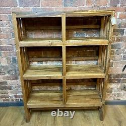 Large Indian Wooden Rack Rustic Natural Wooden Unit Vintage Display Stand