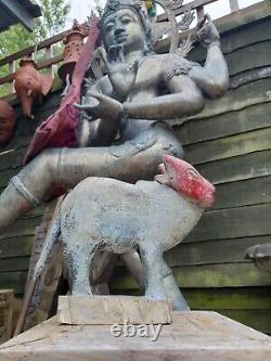 Large Old Indian Nepali Vintage Nandi Sacred Bull Of Indu God Shiva