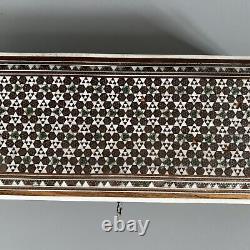 Large Vintage Anglo Indian Sadeli Table Box Micro Mosaic