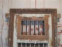 Large Vintage Authentic Indian Reclaimed Jali Window Frame Shutter Garden