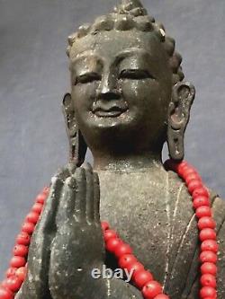 Large Vintage Indian Hand-carved Sacred Buddha Mask. Prince Siddhartha Gautama