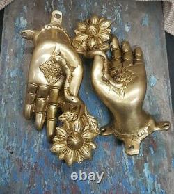 Large vintage Bronze Krishna Hands