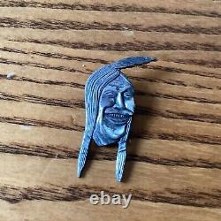 Laughing Indian Motorcycle Pin Badge 1916 Early Antique Scout 101 Power Plus