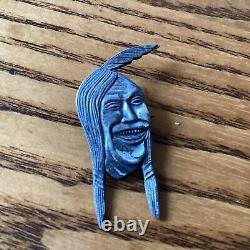 Laughing Indian Motorcycle Pin Badge 1916 Early Antique Scout 101 Power Plus