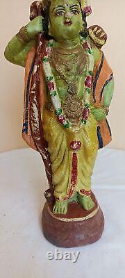 Lord Shiva Vishnu Antique Vintage Terracotta Pottery Clay Statue Figure Idol G24