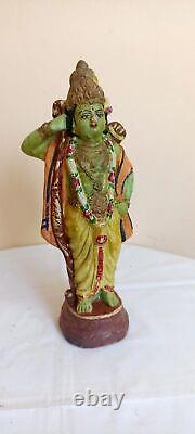 Lord Shiva Vishnu Antique Vintage Terracotta Pottery Clay Statue Figure Idol G24