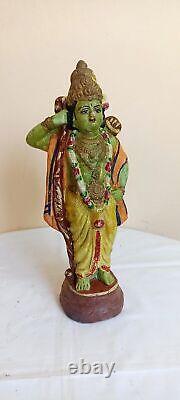 Lord Shiva Vishnu Antique Vintage Terracotta Pottery Clay Statue Figure Idol G24