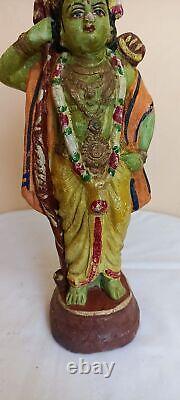 Lord Shiva Vishnu Antique Vintage Terracotta Pottery Clay Statue Figure Idol G24