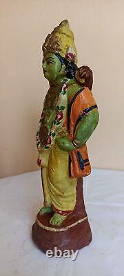 Lord Shiva Vishnu Antique Vintage Terracotta Pottery Clay Statue Figure Idol G24