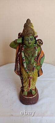 Lord Shiva Vishnu Antique Vintage Terracotta Pottery Clay Statue Figure Idol G24