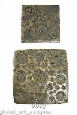 Lot Of Two Indian Jewellery Making Vintage Rare Bronze Dye/Seal/Stamp. G46-50