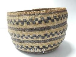 Lrg Museum Grade Antique / Vintage Shasta N. California Indian Basket Xlnt Cond