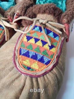 Moccasins Antique Vintage E Cree Indian Canadian American Indian Center Seam